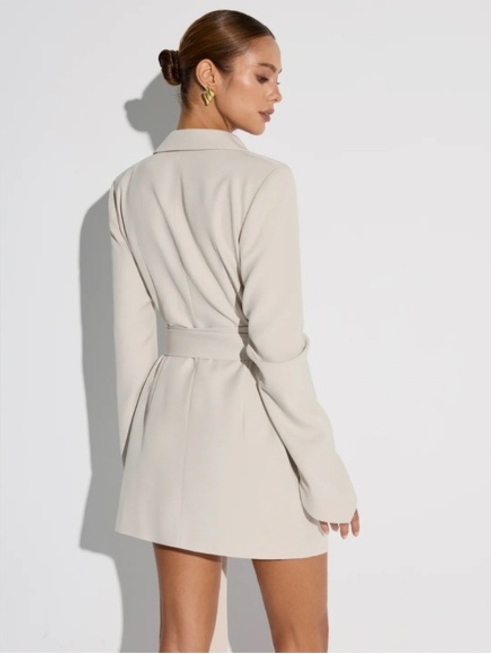 Commense Double-Breasted Belted Blazer Dress - Picture 4 of 5